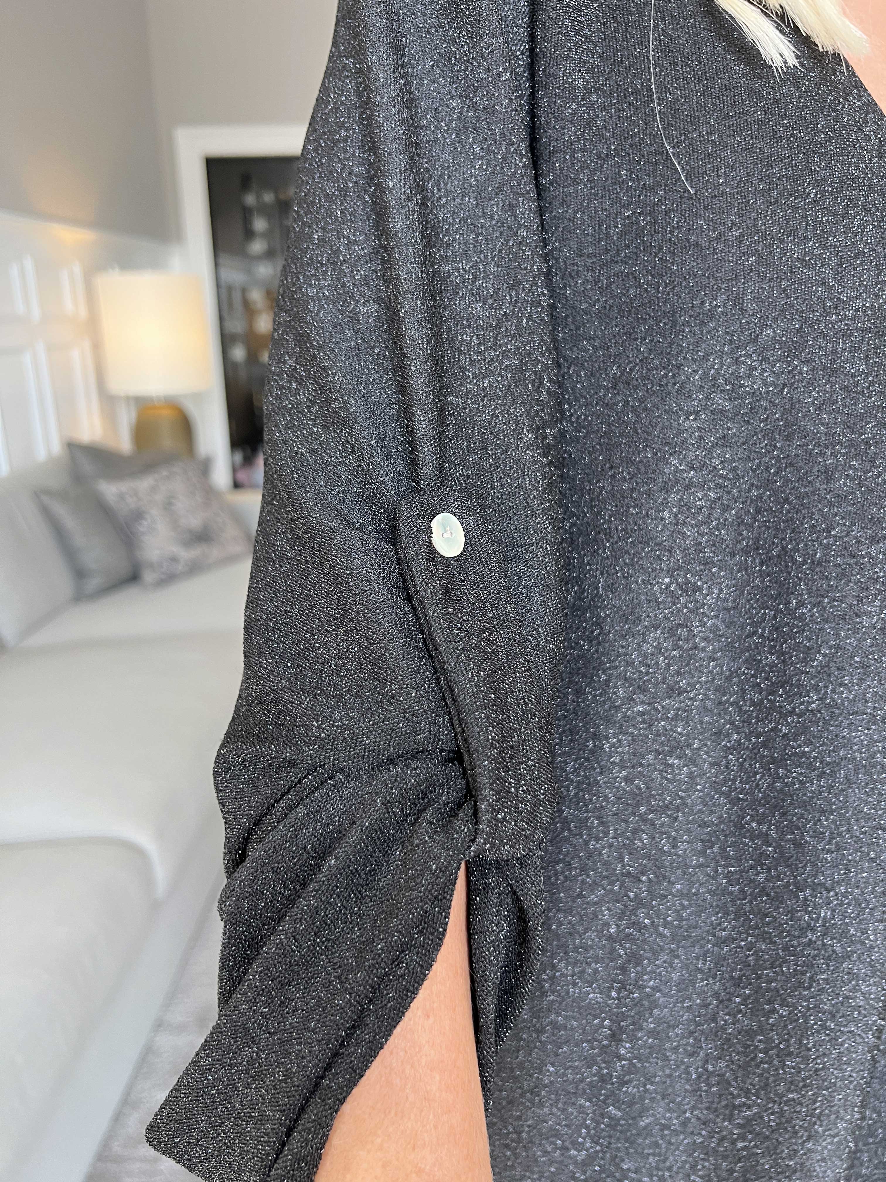 Larna Glitter - Tunika med glimmertråde og v-udskæring